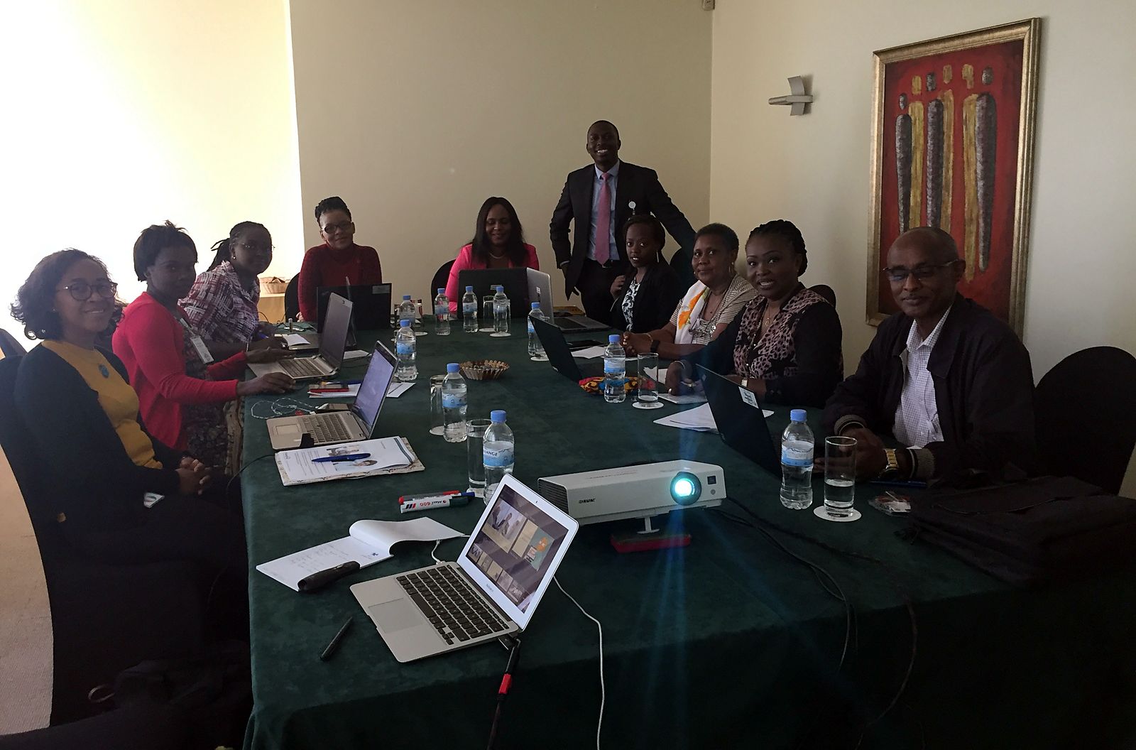 Participants at a Shared iQ training table